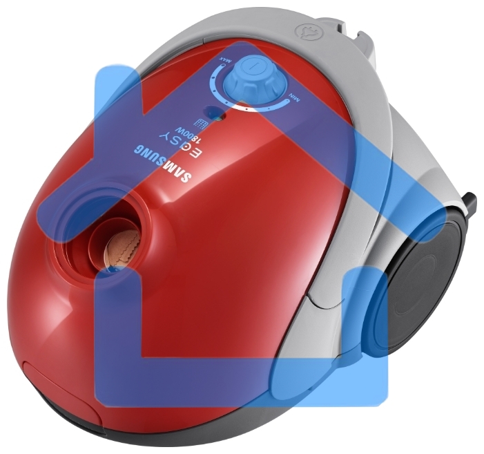 Пылесос Samsung VCC5251V3R 1800Вт, красный 410/1800 Вт, уборка сухая, пылесборник мешок, контейнер 2л
