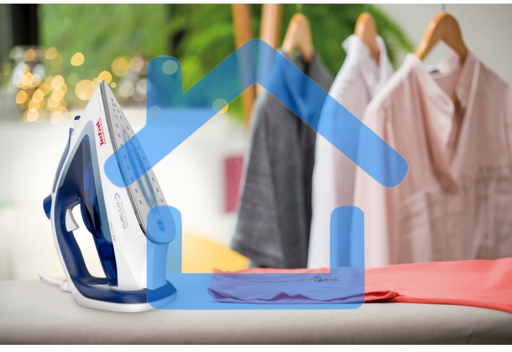 Утюг Tefal FV5715E0, 2200Вт, голубой/белый