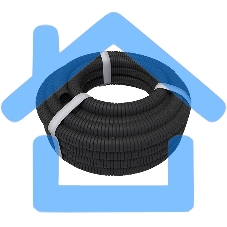 Труба гофрированная из ПНД, с зондом, черная, Ø16 мм, (бухта 50 м/уп.) Rexant