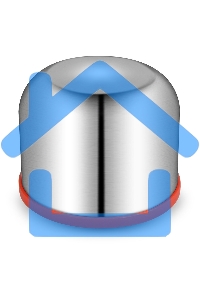 Термос Starwind 10-1000 1л. серебристый/красный картонная коробка