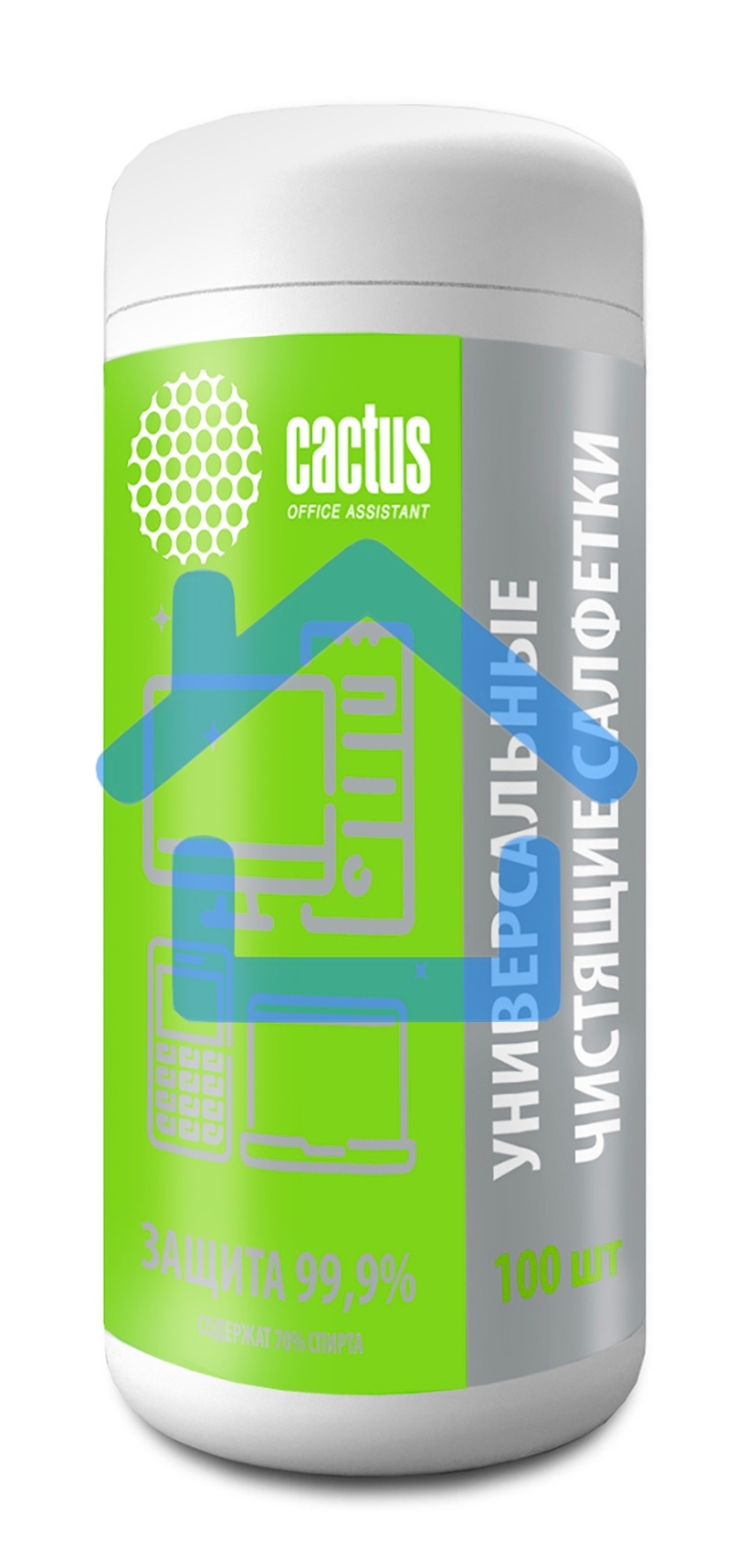 Салфетки влажные Cactus CS-ASC100 антибактериальные (100лист.) спиртовые