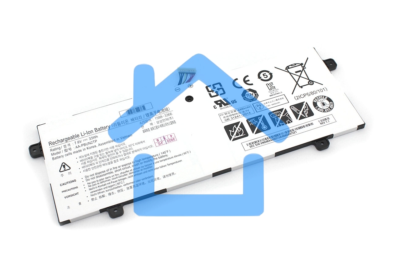 Аккумуляторная батарея для ноутбука Samsung XE500C13 XE501C13 7.6V 33Wh
