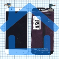 Дисплей для Micromax A300 Canvas Gold белый