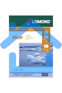 Фотобумага Lomond 0102085 A4/205г/м2/50л./белый матовое для струйной печати