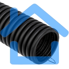 Труба гофрированная из ПНД, с зондом, черная, Ø50 мм (бухта 15 м/уп.) Rexant