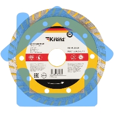 Диск алмазный отрезной Turbo 125x22.2 мм Kranz 
