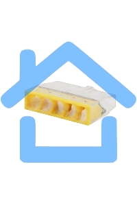 Экспресс-клемма с пастой Rexant СМК 2273-245, 5-проводная 0.5-2.5 мм², прозрачная (100 шт./уп.)