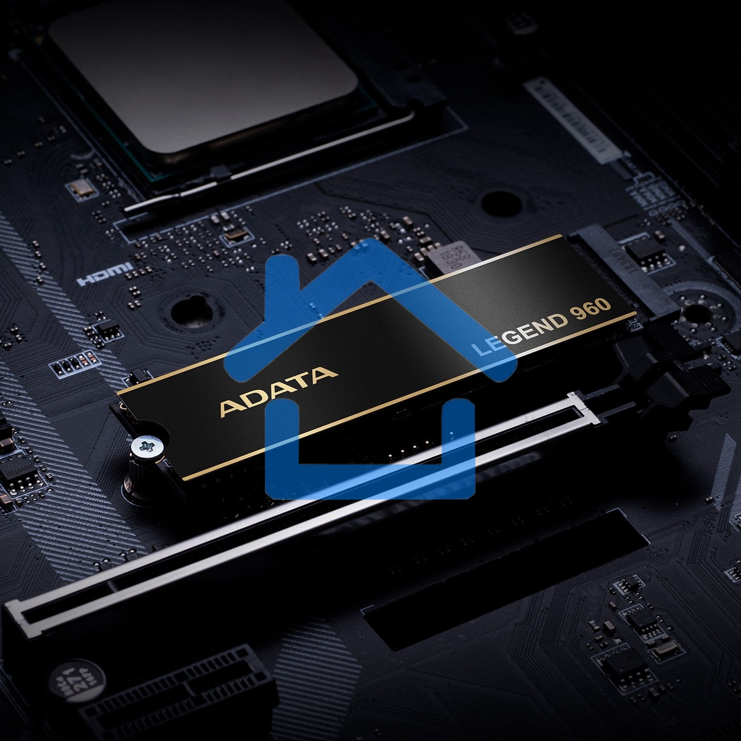 Накопитель SSD ADATA LEGEND 960, 1Tb, PCIe 4.0 x4, M.2 2280, NVMe, R/W 7400/6000, с радиатором