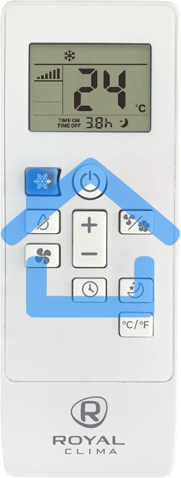 Мобильный кондиционер Royal Clima RM-TS17CH-E 5800 BTU, 17 м², 52 дБ, охлаждение, осушение, белый