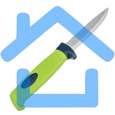 Нож универсальный с чехлом, обрезиненная рукоятка, 220 мм, лезвие - 100 мм Сибртех