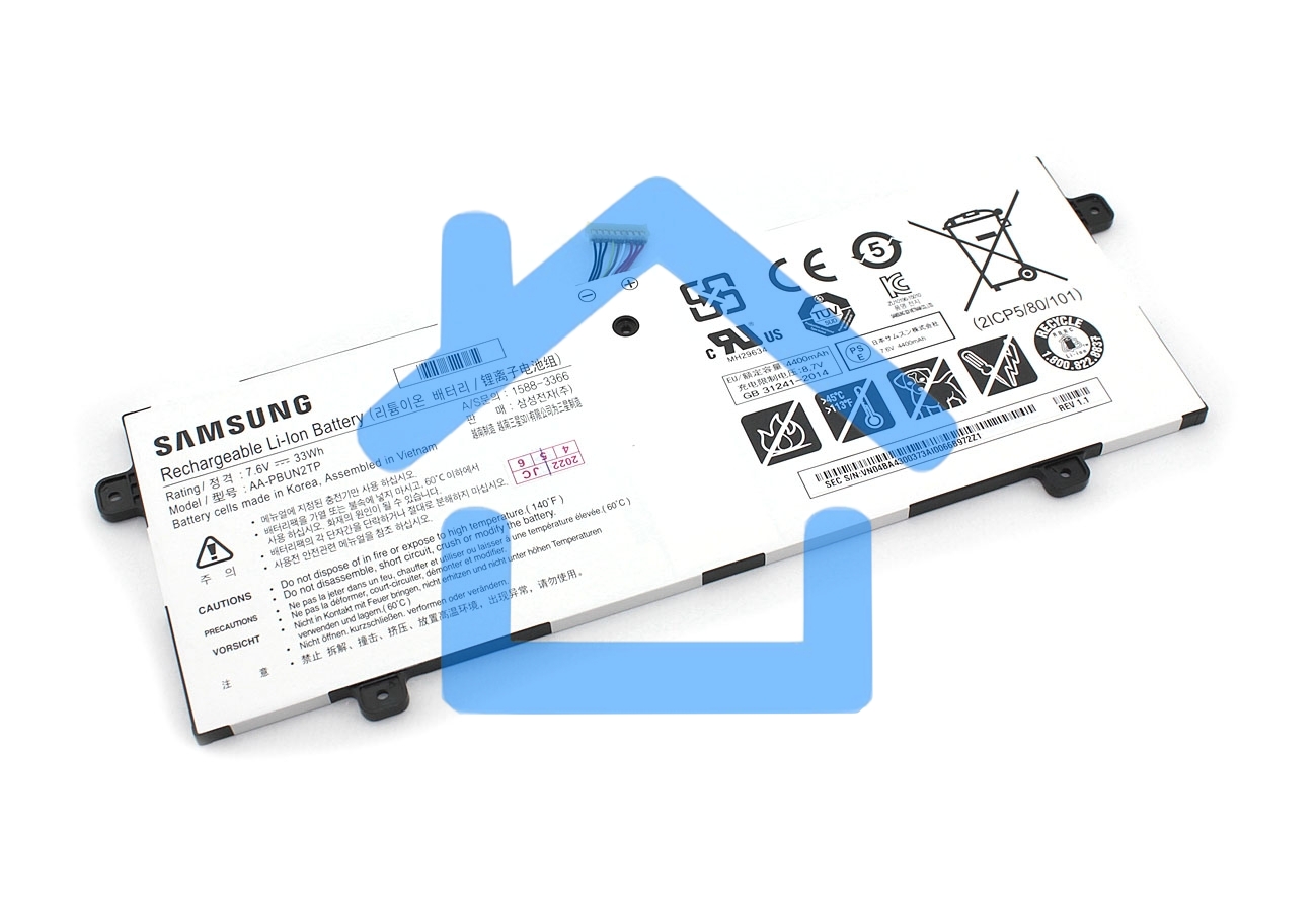 Аккумуляторная батарея для ноутбука Samsung XE500C13 XE501C13 7.6V 33Wh