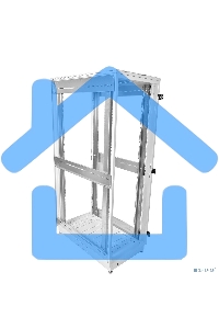 Шкаф телеком. напольный 42U (600x800) дверь металл (ШТК-М-42.6.8-3ААА) (3 коробки)