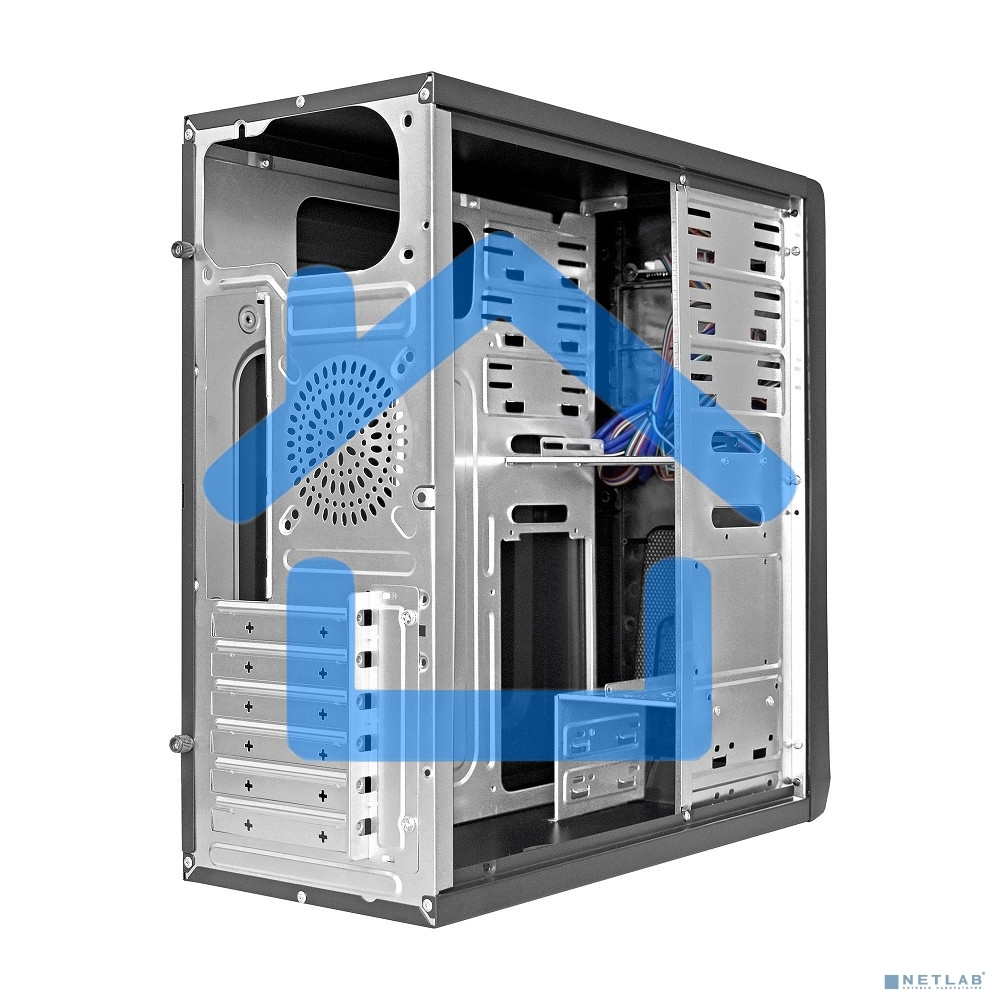 Компьютерный корпус Miditower ExeGate CP-603UB Black, ATX, (без БП), 2*USB+2*USB 3.0, Audio, замок блокировки кнопки питания