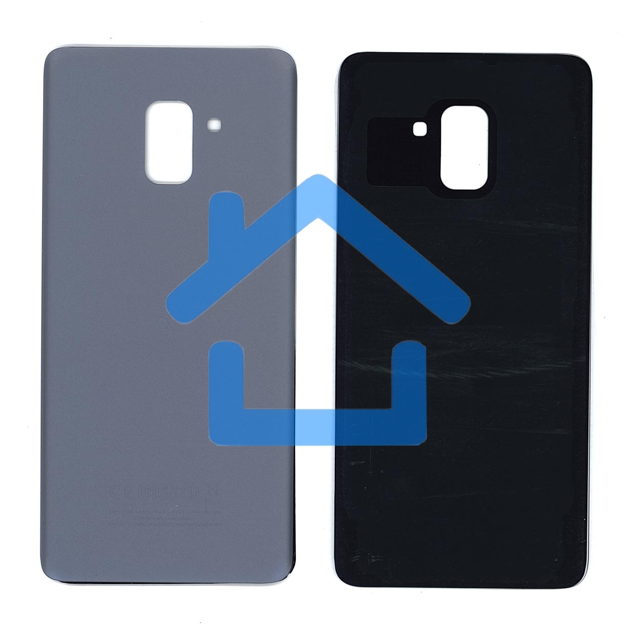 Задняя крышка для Samsung A730F Galaxy A8 Plus (2018) серебристая