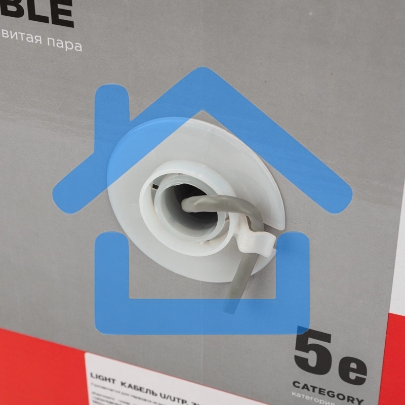 Кабель витая пара Rexant LIGHT U/UTP, категория 5e, ZH нг(А)-HF, 4PR, 24AWG, внутренний, серый, 305 м