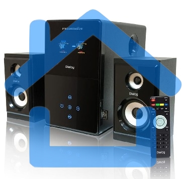 Акустическая система Dialog Progressive AP-220 черный 2.1, 30W+2*12W RMS, USB+SD reader