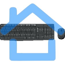 Комплект клавиатура + мышь Logitech MK235 клав:черный мышь:черный USB беспроводная