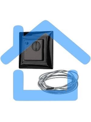 Терморегулятор механический RX-308B черный (совместим с Legrand серии Valena) Rexant