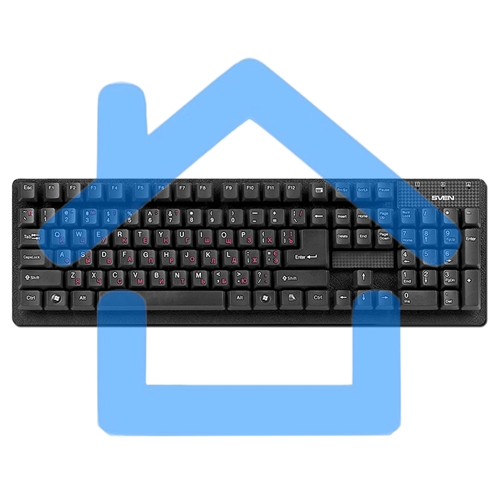 Клавиатура Keyboard SVEN Standard 301 USB черная SV-03100301UB