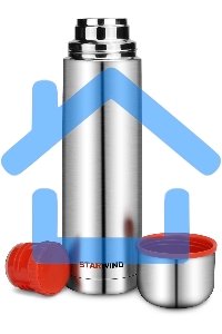 Термос Starwind 10-1000 1л. серебристый/красный картонная коробка