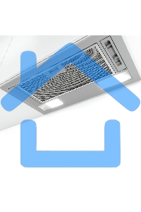 Вытяжка встраиваемая Bosch DLN52AA70 нержавеющая сталь, 53.4 см, 302 куб. м/ч, 65 дБ