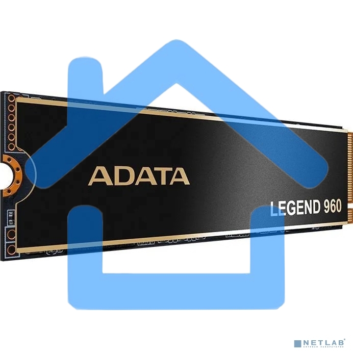 Накопитель SSD ADATA LEGEND 960, 1Tb, PCIe 4.0 x4, M.2 2280, NVMe, R/W 7400/6000, с радиатором