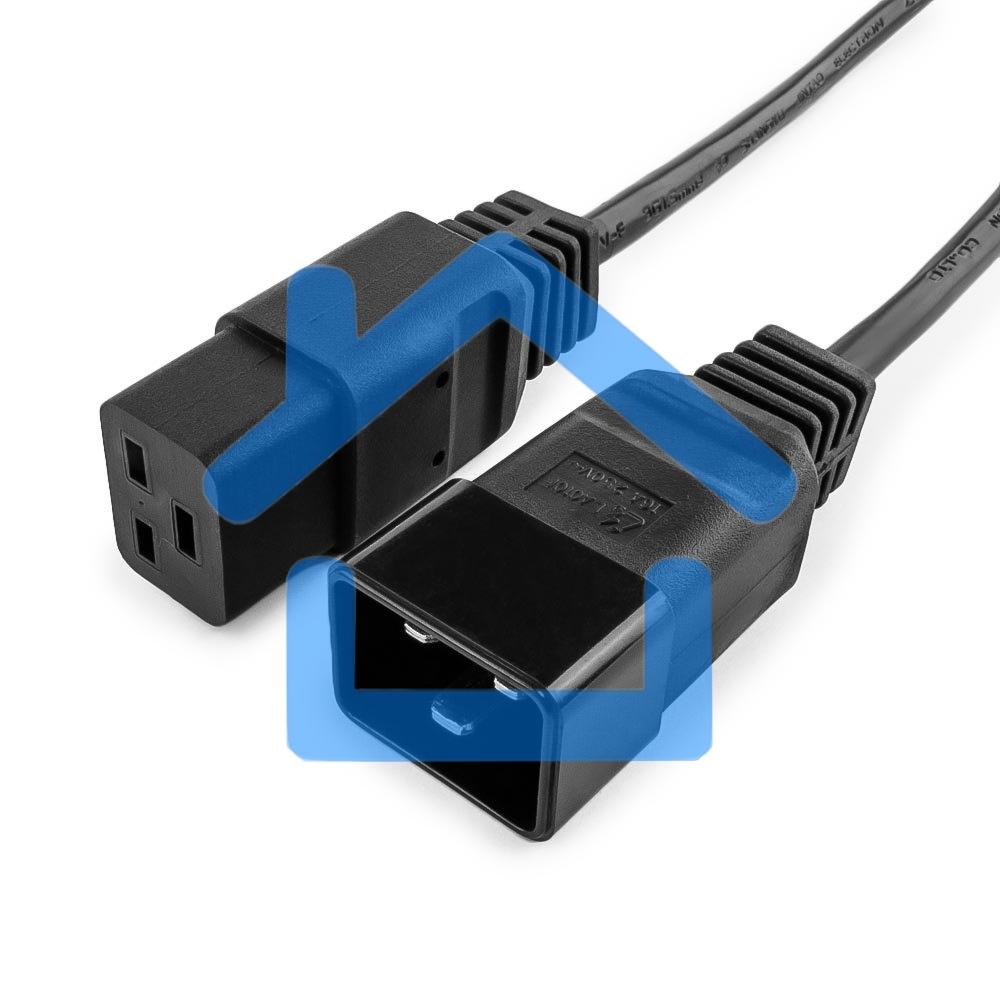 Кабель питания для UPC Gembird/Cablexpert, 1.5м, С19 - C20, 16А, черный, с заземлением(PC-189-C19)