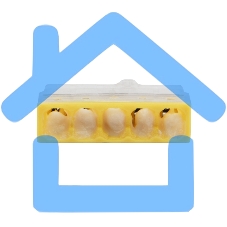 Экспресс-клемма с пастой Rexant СМК 2273-245, 5-проводная 0.5-2.5 мм², прозрачная (100 шт./уп.)