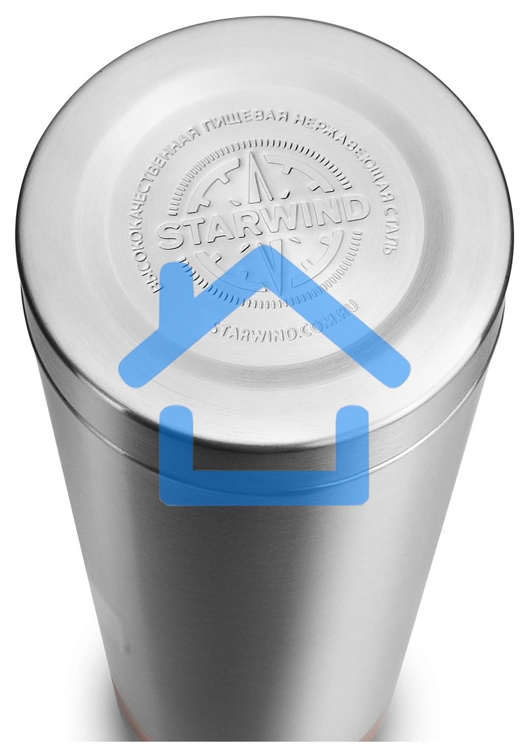 Термос Starwind 10-1000 1л. серебристый/красный картонная коробка