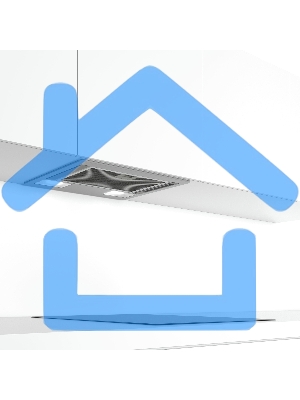 Вытяжка встраиваемая Bosch DLN52AA70 нержавеющая сталь, 53.4 см, 302 куб. м/ч, 65 дБ