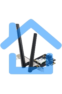 Сетевой адаптер ASUS PCE-AX1800 WIFI 802.11ax, 2402 + 574Mbpsб PCI-E Adapter, 2 антенны; 90IG07A0-MO0B00