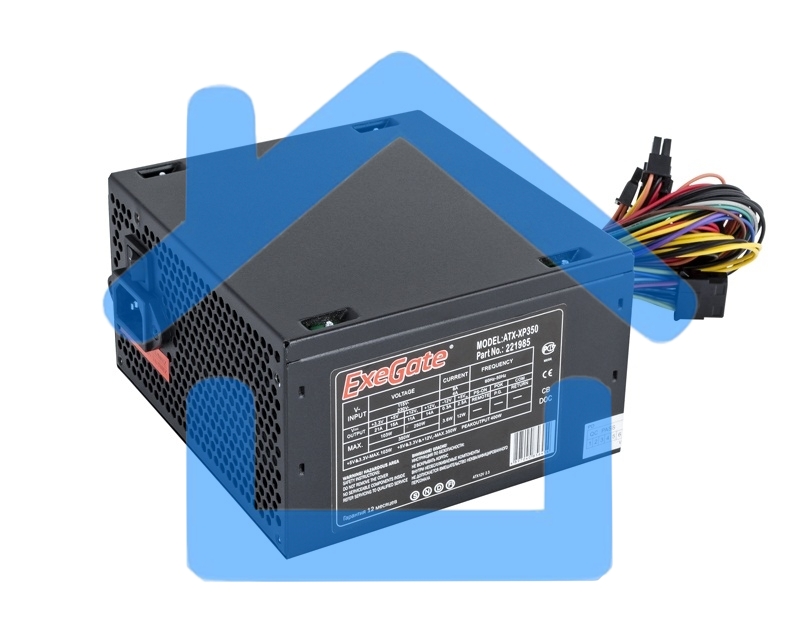 Блок питания ExeGate XP350 (EX221985RUS-PC), 350Вт, 120мм, черный