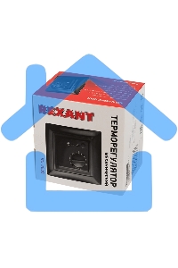 Терморегулятор механический RX-308B черный (совместим с Legrand серии Valena) Rexant