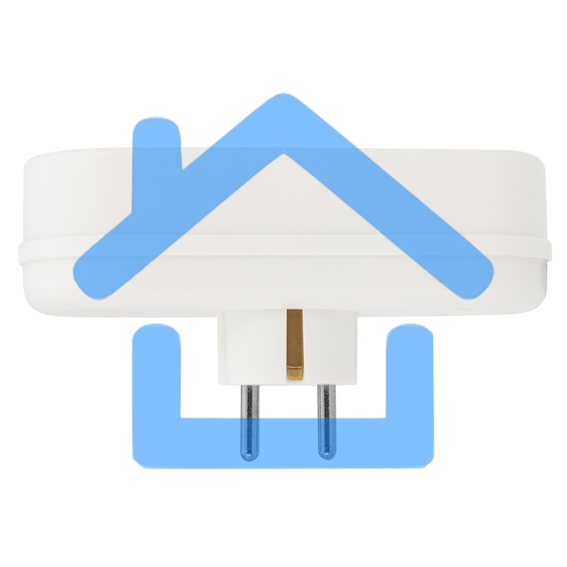 Тройник электрический линейный 16 А с заземлением белый Rexant