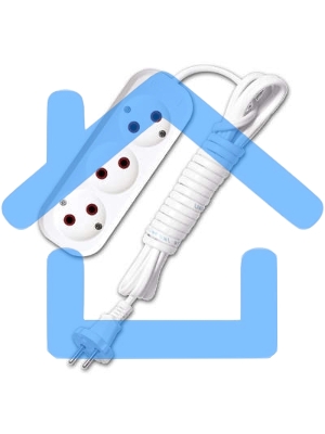 Удлинитель 3х3м без заземл. 6А IP20 У6-639 ШВВП 2х0.75 UNIVersal 9631933