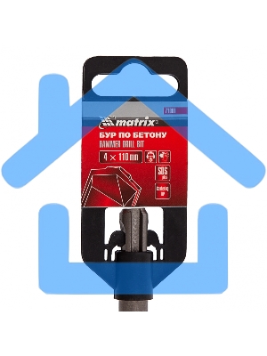 Бур по бетону Matrix, 4 x 110 мм, SDS PLUS