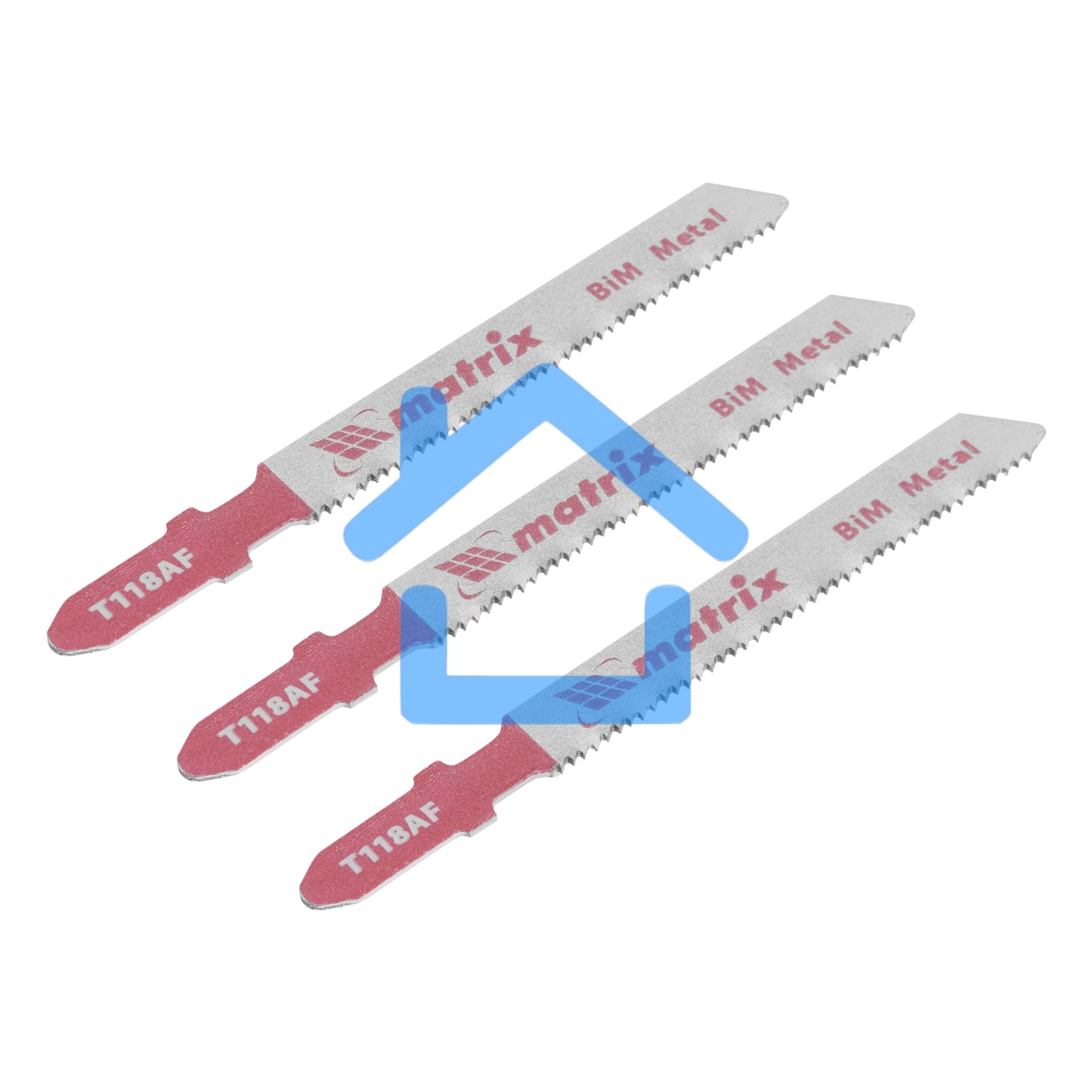 Полотна для электролобзика Matrix по металлу, 3 шт. T118AF, 55 х 1,2мм, Bimetal