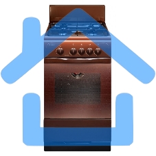 Плита газовая Gefest ПГ 3200-08 К19 коричневый, конфорок 4 шт, духовка 42 л, 50 см x 85 см x 53 см