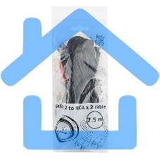 Кабель аудио Cablexpert CCA-2R2R-7.5M, 2xRCA - 2xRCA, 7,5м