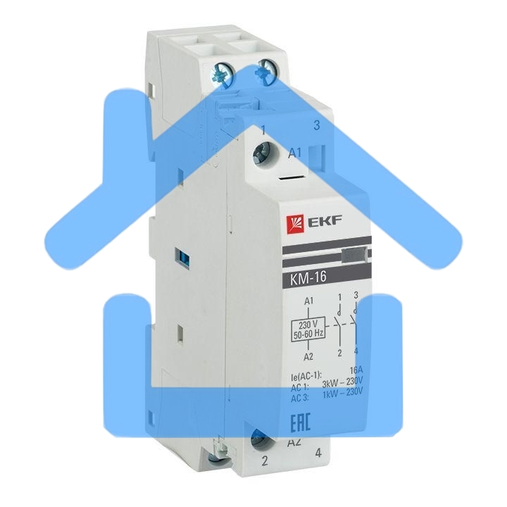 Контактор модульный EKF km-1-16-20 КМ 16А 2NO (1 мод.) PROxima