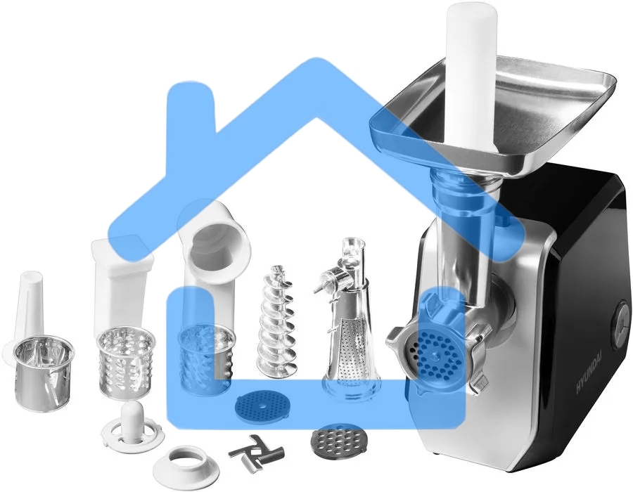 Мясорубка электрическая Hyundai HY-MG4422 1200Вт черный/серебристый