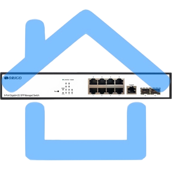 Коммутатор Managed L2 Switch 8x1000Base-T, 2x1000Base-X SFP, RJ45 Console, 19