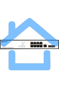 Коммутатор Managed L2 Switch 8x1000Base-T, 2x1000Base-X SFP, RJ45 Console, 19