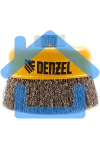 Щетка для УШМ, 100 мм, М14, Чашка, витая нержавеющая проволока 0,3 мм Denzel