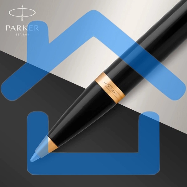 Ручка шариковая Parker IM Core K321 (CW1931666) Black GT M, синие чернила, подарочная коробка