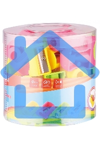 Точилка для карандашей ручная Deli E0594, 1 отверстие, пластик, ассорти, туба