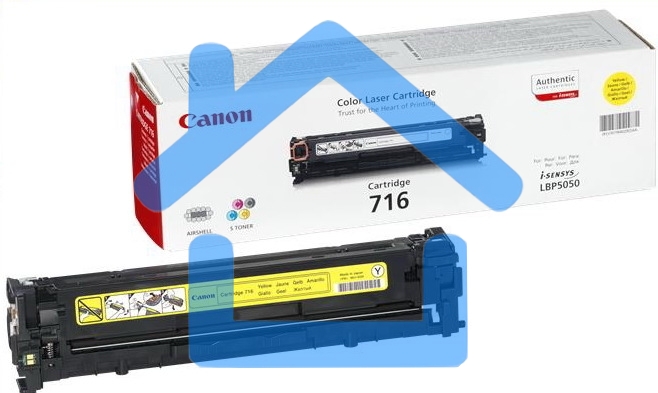 Картридж лазерный Canon Cartridge 716Y (1977B002) желтый (1500 стр.) для Canon LBP-5050/5050N