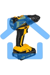 Дрель-шуруповерт Denzel BLDL-IB-18-02, Аккумуляторная, 18В, 2 АКБ, Кейс