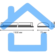 Светильник светодиодный Gauss WLF-2 ДПО 50Вт 4000К IP40 4500лм 1492х75х25мм матовый сталь