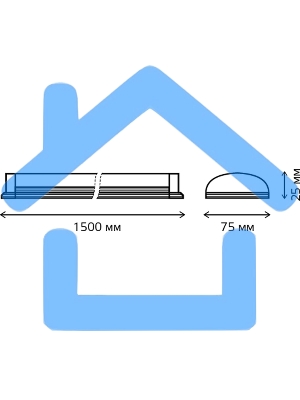Светильник светодиодный Gauss WLF-2 ДПО 50Вт 4000К IP40 4500лм 1492х75х25мм матовый сталь